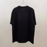 Summer digital laser marked number pattern crew neck loose drop shoulder short sleeve t-shirt
