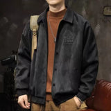 Unisex Baseball Jersey Lapel Jacket Spring Fall Loose Casual Jacket