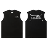 Real shot of pure cotton double yarn weight round neck sleeveless men's vest
