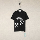 【eu size】authentic off-white print watercolor splatter gradient arrow graffiti ow short sleeve couple tee