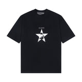 Mopey rich second generation xia loose version beautiful trendy quiet eyes printing round neck short sleeve t-shirt high street