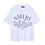 amri washed distressed tiger head number & letter logo short sleeve t-shirt