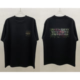 Quirky letter & number direct-to-garment print oversized drop shoulder short sleeve tee