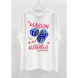 T-shirt six-sided dice heavy weight large size short sleeves
