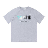 Factory direct trapstar rainbow letter gradient towel embroidery short sleeve t-shirt & fog high street shorts set