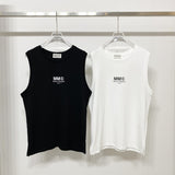 Summerpure cotton round neck sleeveless vest cool bottom shirt for men