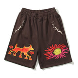 Hip-hop shorts american high street half length pants hip hop street loosecasual sweatpants shorts for men and women