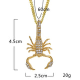 Jewelry Diamond Scorpion Pendant Necklace