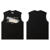Real shot of pure cotton double yarn weight round neck sleeveless men's vest