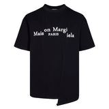 Irregular patchwork three-panel print cotton short-sleeve t-shirt