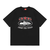 Wholesale foreign trade alcatraz basic series short-sleeve corteiz phantom letter logo print t-shirt