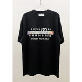 Maison margiela thick board digital laser sticker printing craft round neck short sleeve t-shirt