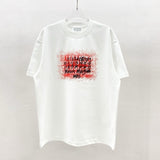 Digital ink splash print graphic tee - summer short sleeve