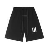 Flocked letter essentials short-sleeved t-shirt hip-hop half-sleeved high street fog american shorts