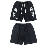 Hip-hop shorts american high street hell washed distressed retrocasualloose sports pants shorts half length pants pants