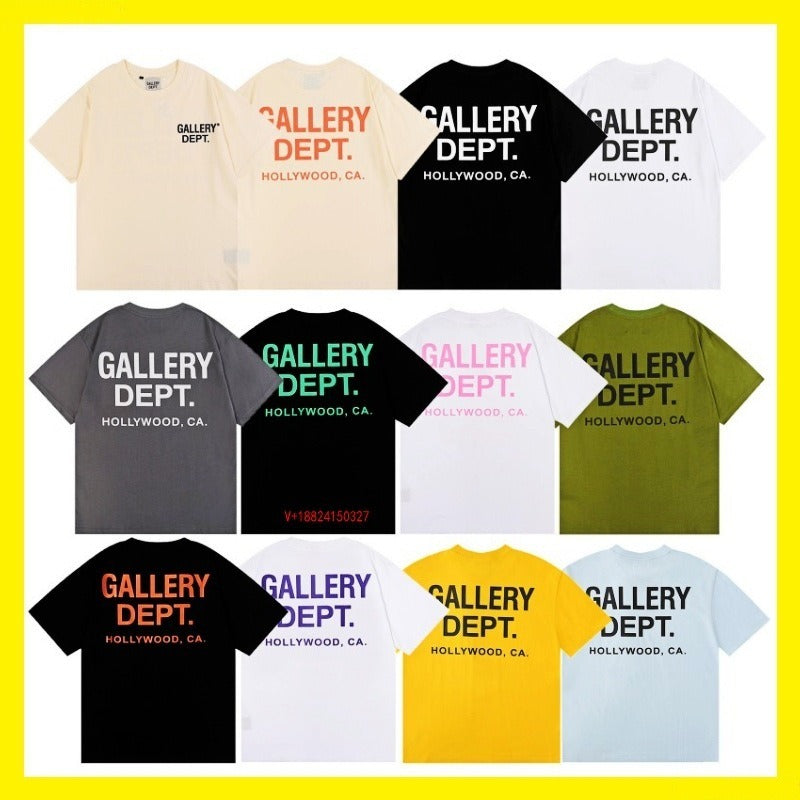American gallery dep basic letter classic logo short-sleeved men
