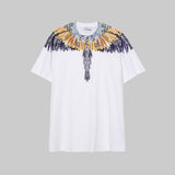Correct version mb short-sleeved couple outfit colorful wings feather t-shirt marcelo european and american classic