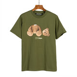 Correct version of pa beheaded bear short sleeve palm tree high street ins teddy bear shark love