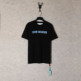 【eu size】authentic off-white print watercolor splatter gradient arrow graffiti ow short sleeve couple tee