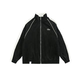 Unisex Baseball Jersey Vintage Lapel Jacket Casual Top