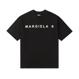 Simple letter and number print crew neck short sleeve t-shirt