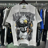 MAJESTIK T Shirts Eagle Football Graphic Crop Tee Hot Diamond