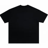 High gsm hotfix rhinestone sportswear cotton short-sleeve t-shirt - summer base layer