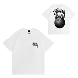 Summer running volume stussy short-sleeved t-shirt dice black eight ice cream comfy basics american couple summer t