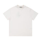 essential double line fog shorts icon laminated stereo letter round neck couple pullover