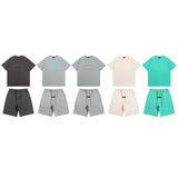 Fog season 8 essentials flocked print couple's relaxed fit crew neck short sleeve t-shirt