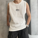 Summerpure cotton round neck sleeveless vest cool bottom shirt for men