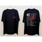 Digital hd printing short sleeve pure cotton t-shirt with splashed ink letter pattern