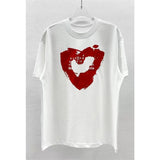 High-quality, heavyweight, double-gauze, loose-fit, plus-size short-sleeve t-shirt