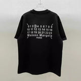 Maison margiela mm digital reflective printing oversized round neck short-sleeved t-shirt