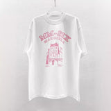 City manuscript series t-shirt - pink print short sleeve tee