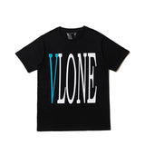 Wang yibo lne short-sleeved big v reflective hot diamond devil angel couple outfit loose