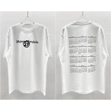 Maison margiela digital direct printing printing process calendar pattern drop shoulder loose short sleeve t-shirt