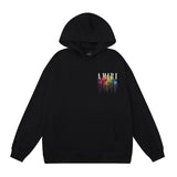 Amri splash ink flowing paint starry sky crack letter logo unicorn arm hoodie sweatshirt couple wear long sleeves