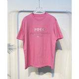 Rhinestone-cut faceted imitation diamond craftsmanship, 100% cotton double gauze relaxed fit short sleeve tee