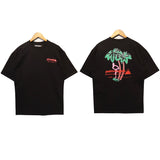 pa severed bear palm coconut tree flame shark couple outfit loose