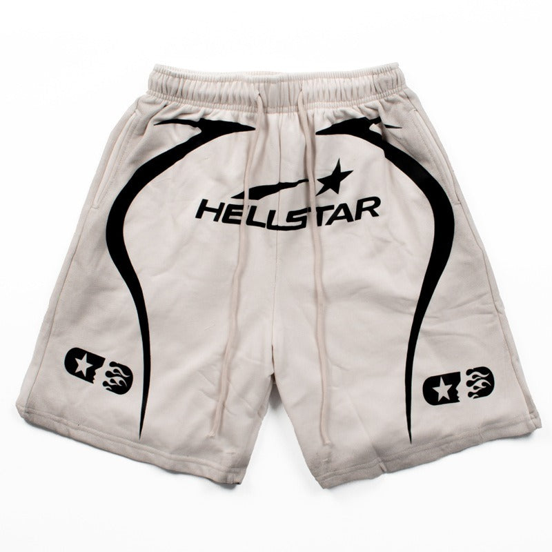 Hip-hop shorts american casual high street mud dyed distressed retroloose sports shorts sweatpants summer half length pants
