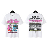 american trend high quality loose t-shirt pure cotton front and rear high-definition printing casualcoupletrendy short sleeves