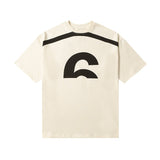 Minimalist digital mm print craft pure cotton breathable short sleeve tee