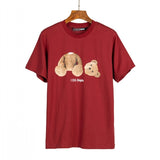 Correct version of pa beheaded bear short sleeve palm tree high street ins teddy bear shark love