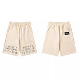 Summerpure cotton digital printing loose drawstring shorts