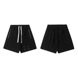 Men's 100% cotton straight-leg relaxed fit shorts - summer five-pocket casual athletic shorts