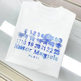 Spring/summer collection maison margiela mm logo print crew neck relaxed fit short sleeve t-shirt