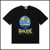 American trend rhu marlboro high definition printing de casual round neck short sleeve t-shirt export wholesale