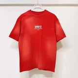 Maison margiela spray washed and distressed pure cotton high weight thick short sleeves
