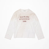 Cross-border insa washed and distressed old letter printing high street long-sleeved loose couple